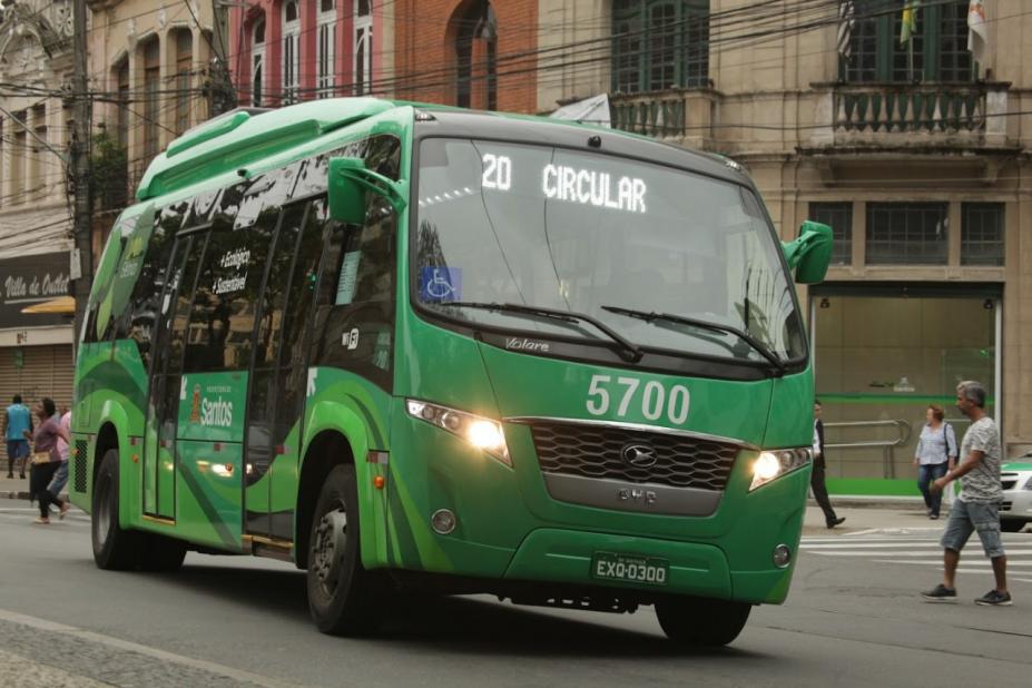 Santos estuda troca de frota de ônibus por elétricos