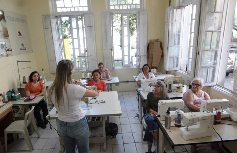 Cursos gratuitos de moda e artesanato no Fundo Social de Santos