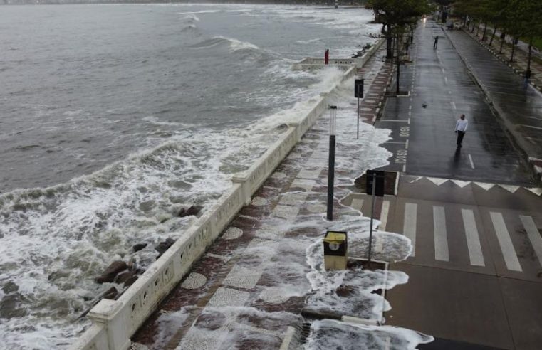 Santos tem alerta de maré alta nesta segunda-feira