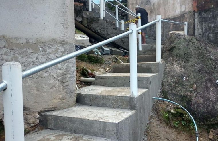 Revitalização da escadaria do Morro do Marapé entra na fase final