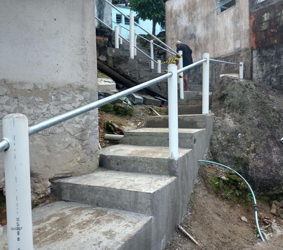 Revitalização da escadaria do Morro do Marapé entra na fase final