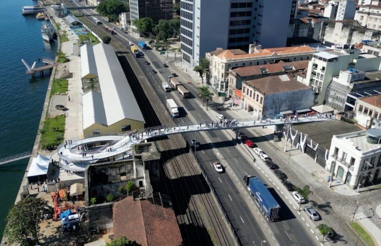 Santos inaugura nova passarela de acesso ao Parque Valongo