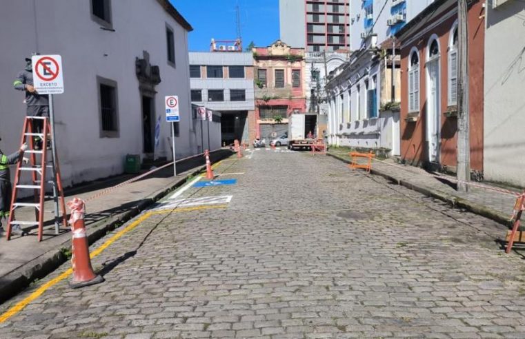 Mudanças viárias no Centro Histórico de Santos entram em vigor