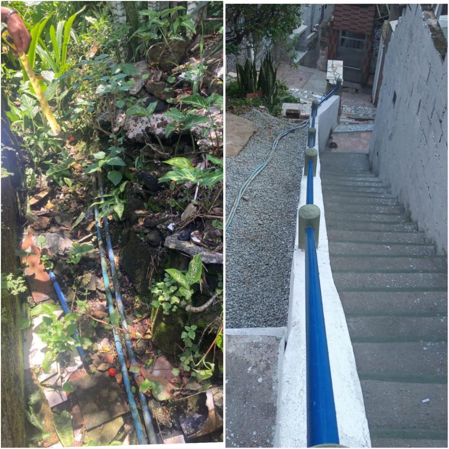 Escadaria da Rua 13 na Vila Progresso é revitalizada e ganha sistema de drenagem