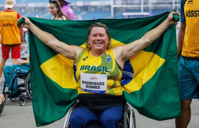 Beth Gomes conquista tetracampeonato mundial no lançamento de disco no Mundial Paralímpico