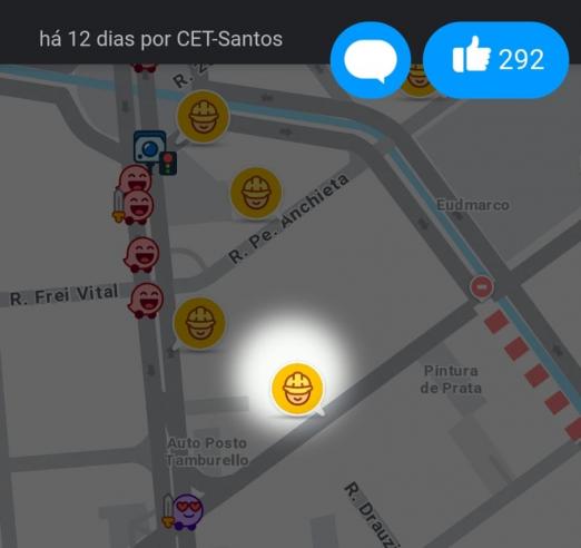 Santos lança alertas do trânsito em tempo real por aplicativo