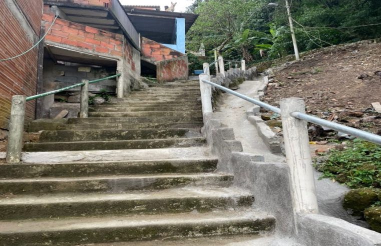 Santos avança na revitalização de escadarias e amplia segurança nos morros
