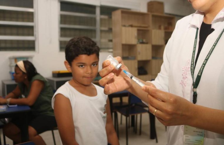 Campanha de imunização escolar em Santos registra alta de 25%