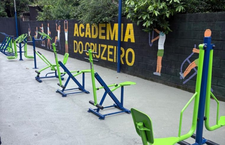 Morro do Cruzeiro ganha nova academia ao ar livre e espaço revitalizado para lazer e saúde