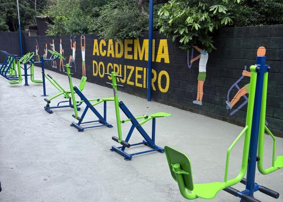 Morro do Cruzeiro ganha nova academia ao ar livre e espaço revitalizado para lazer e saúde