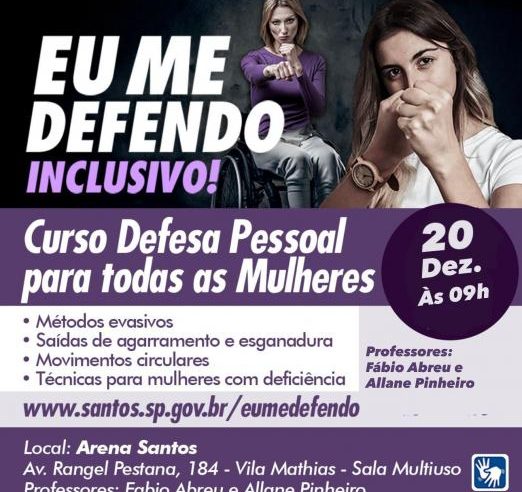 Programa Eu Me Defendo Inclusivo abre inscrições para aula de defesa pessoal em Santos