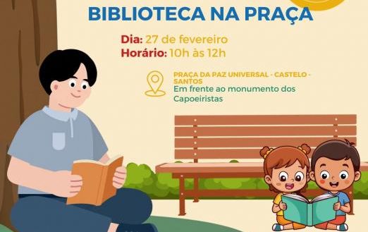 Biblioteca na Praça acontece nesta sexta na Zona Noroeste