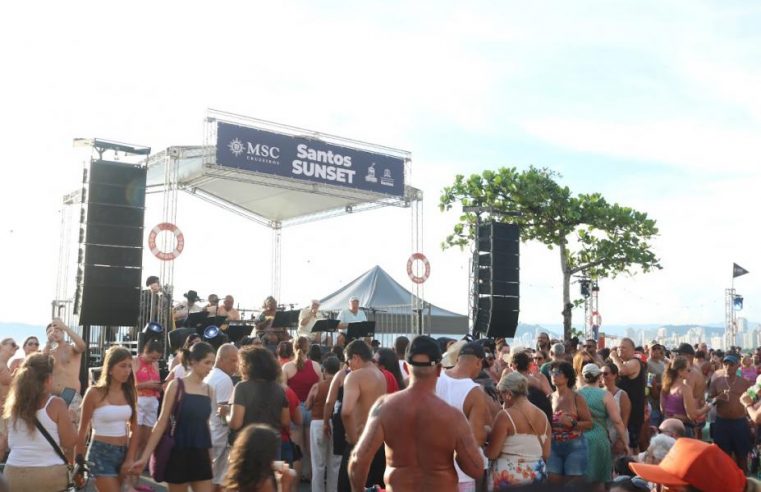 Santos Sunset agita a Ponta da Praia com música, feira criativa e lazer neste domingo